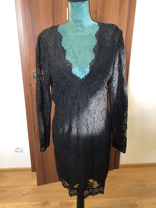 Sukienka koronkowa mala czarna h&m rozmiar 42/40