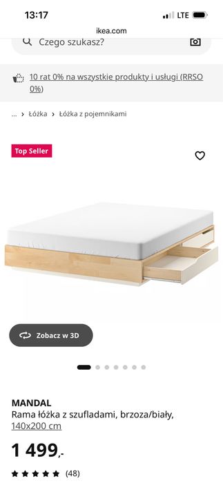 lóżko rama 140 Ikea uzywana