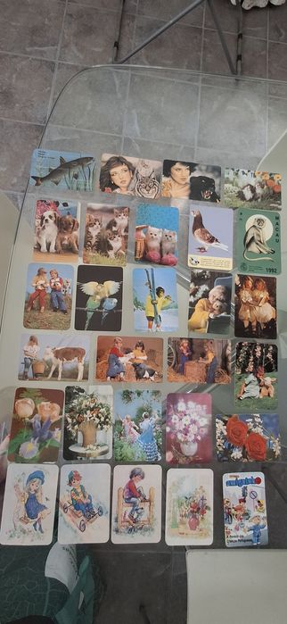 Calendários de bolso - lote de 165 unidades vários