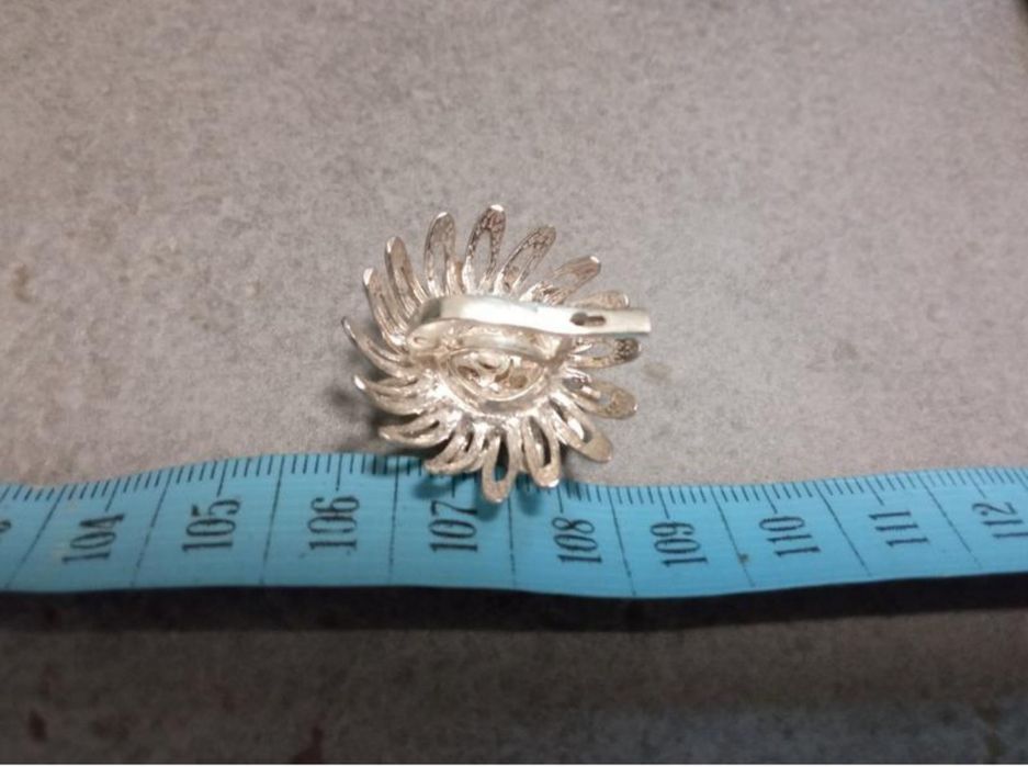 23гр набір Кульбаба каблучка 17.5 (17.0), сережки срібний