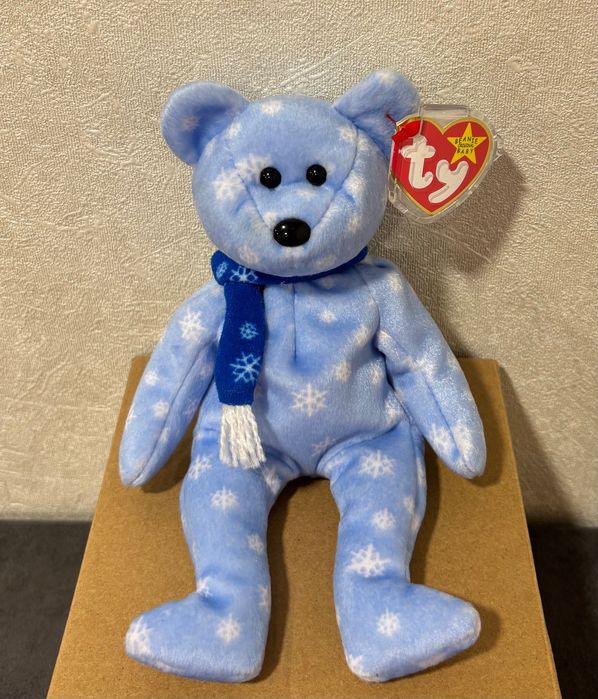 TY Holiday Teddy 1999 Коллекционная мягкая игрушка мишка ty новогодний