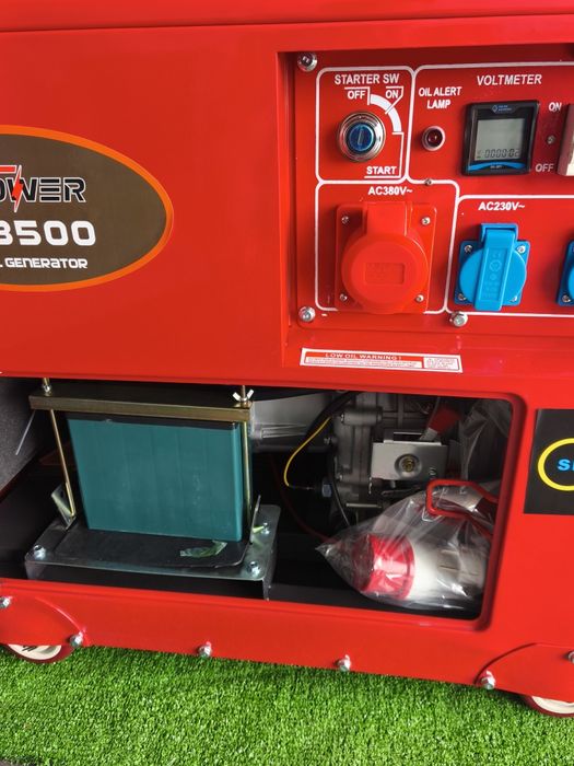 Gerador a gasóleo 6.5kW nominal 8.5 kW potência máxima monofásico e trifásico voltímetro digital