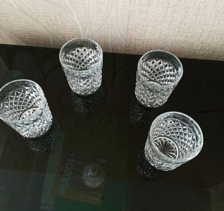Стаканы  хрустальные Чехия Склянки кришталь