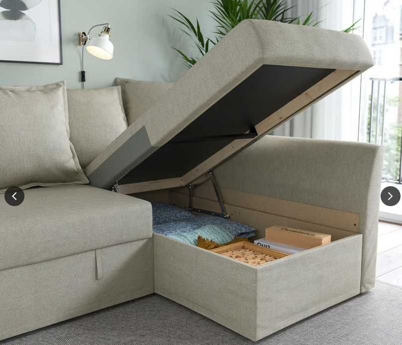 Sofá cama com arrumação Holmsund Ikea + capa NOVA 250€
