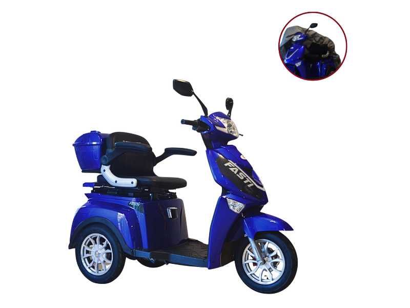 Elektryczny trójkołowiec ELECTRORIDE FASTI 3 z pokrowcem