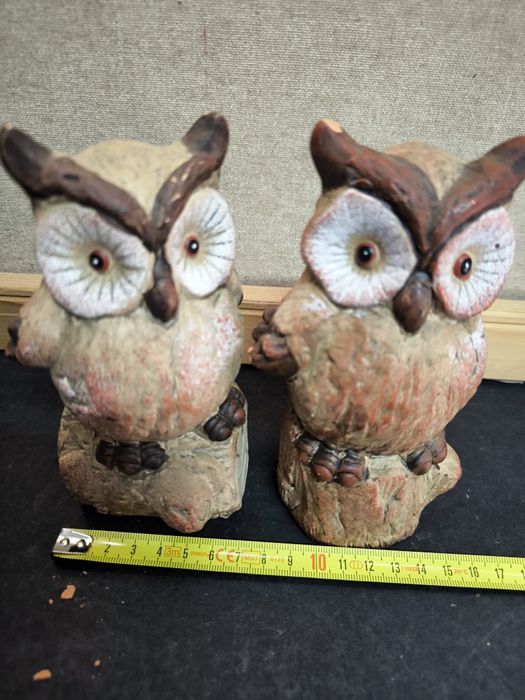 2 Mochos decorativos em barro