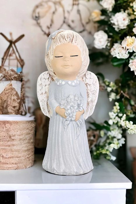 Piękny Gipsowy Aniołek duży 35cm Idealny na prezent