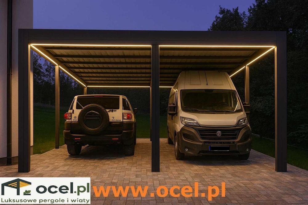 Carport – ochroniarz Twojego auta 24/7, bez przerw na kawę od Ocel.pl