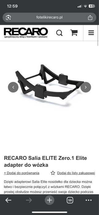 Adapter Recaro Zero.1 Elit