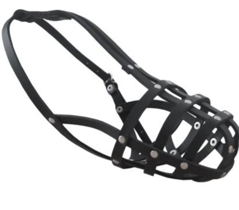 Kaganiec skórzany czarny 5 owczarek niemiecki suka