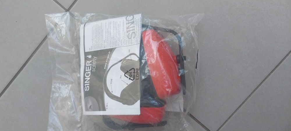 Auricular de Cabeça Proteção Singer Vermelho Novo
