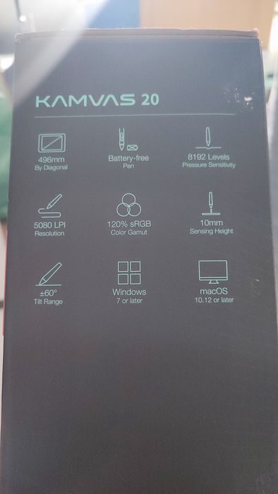 Tablet desenho HUION Kamvas 20