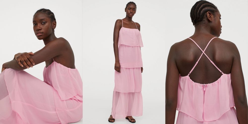 Нежное розовое платье Stradivarius