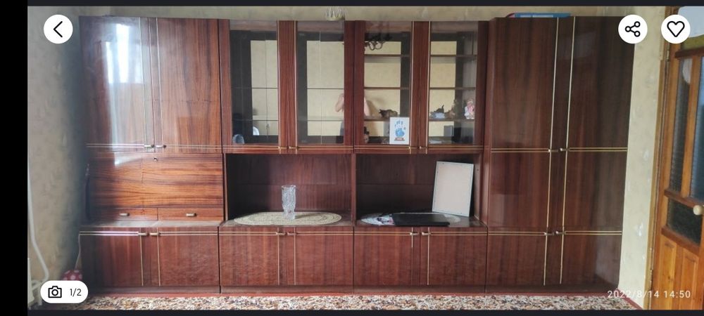 Шкафчик нижний из набора мебели Магура, Чехословакия, з-д Правенец. Бу