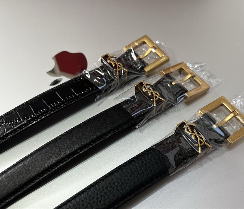 Ремень YSL Yves Saint Laurent Belt Gold 2.0 Ив Сен Лоран премиум