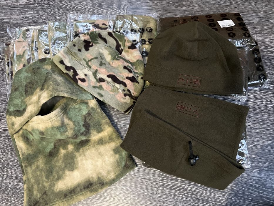 Флісові зимові комплекти (шапка + захист шиї/обличчя)