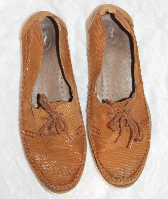 OCHNIK SKÓRA KOZIA buty trampki tenisówki slip on baleriny skórzane 39