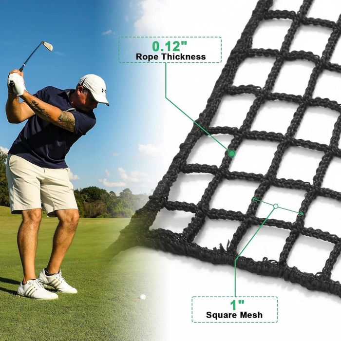 Emekian siatka do ćwiczeń golfowych wytrzymała przenośna do piłki 5x6m