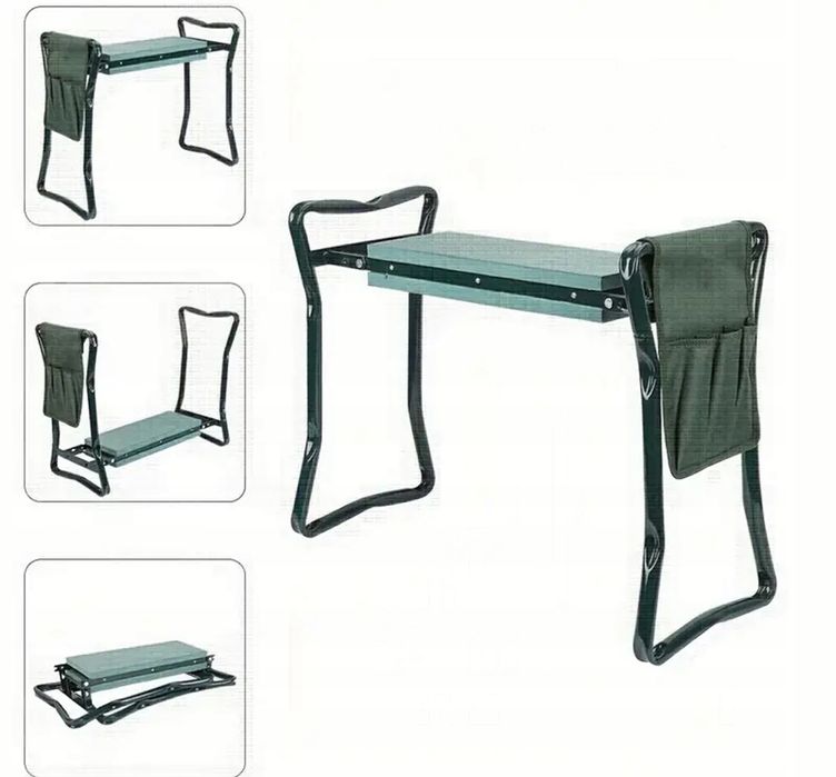 Taboret Klęcznik Ogrodowy Wielofunkcyjny Krzesło Składane Organizer