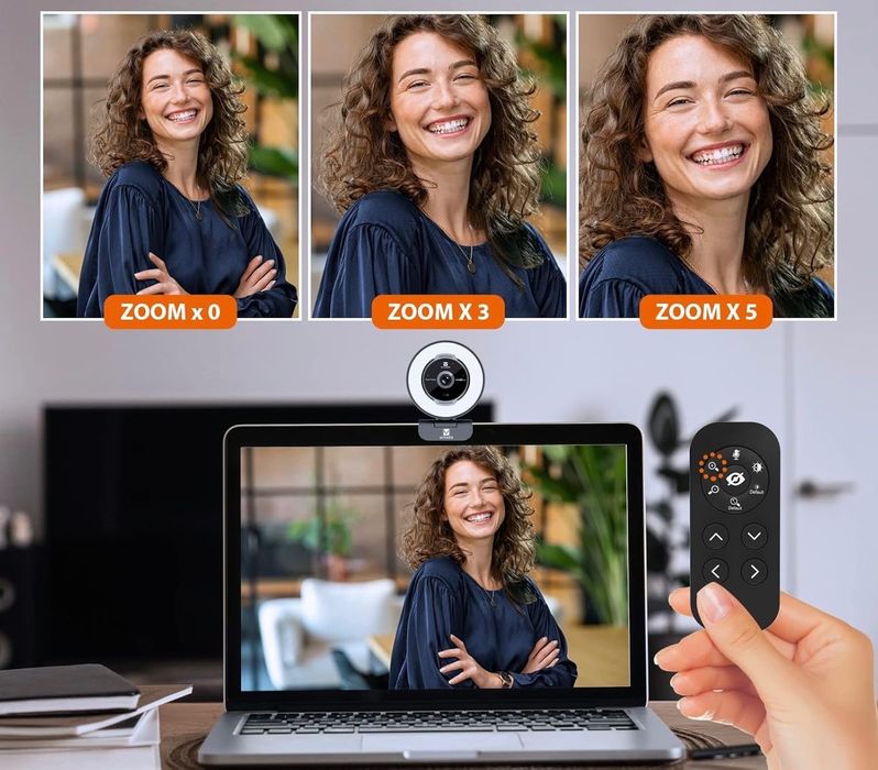 Stream kamera 1080p/60fps, mikrofon, ring-light, zoom, pilot, okazja