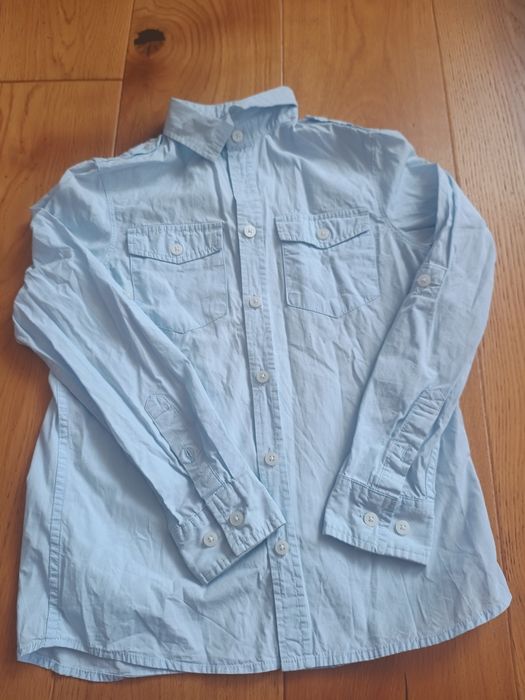 Koszula h&m 140 niebieska