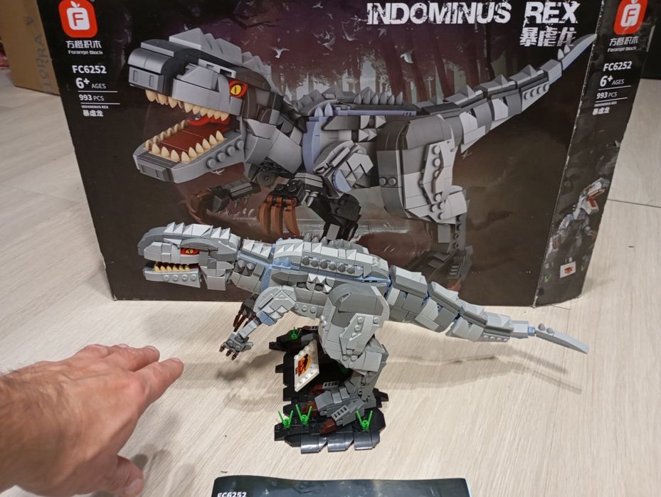 Klocki indominus rex dinozaur duży