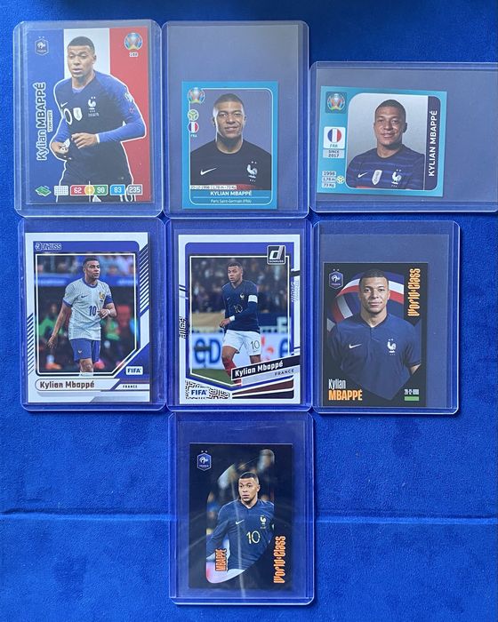 Cartas e Cromos Kylian Mbappe Panini Topps França PSG Real Madrid
