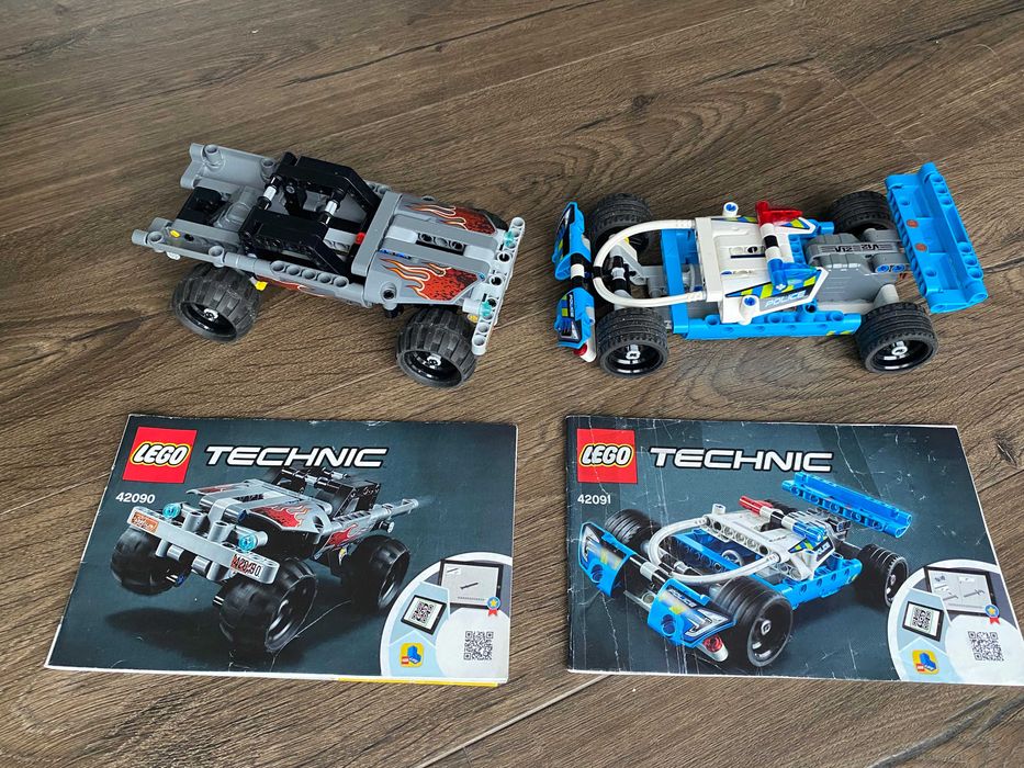 Lego Technic 42090 auta pull back wyścigi 42091