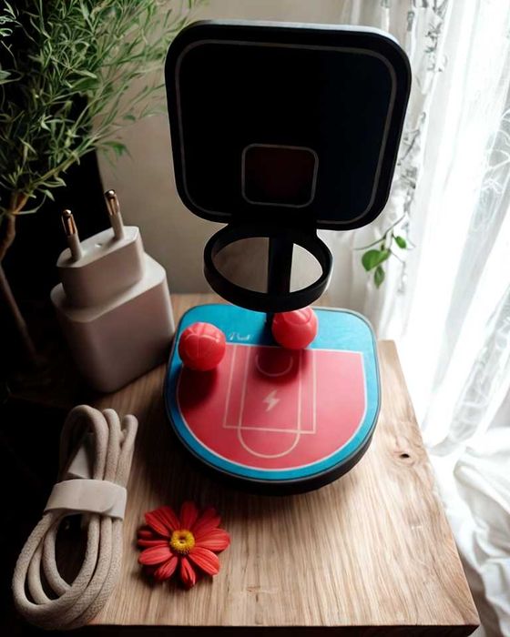 indukcyjna Ładowarka Przypominająca Obręcz 3-w-1 w Stylu Boiska