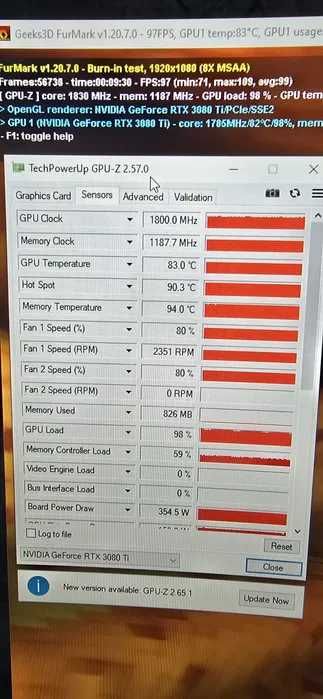 Видеокарта 3080TI INNO 3D GDDR6X 12 GB