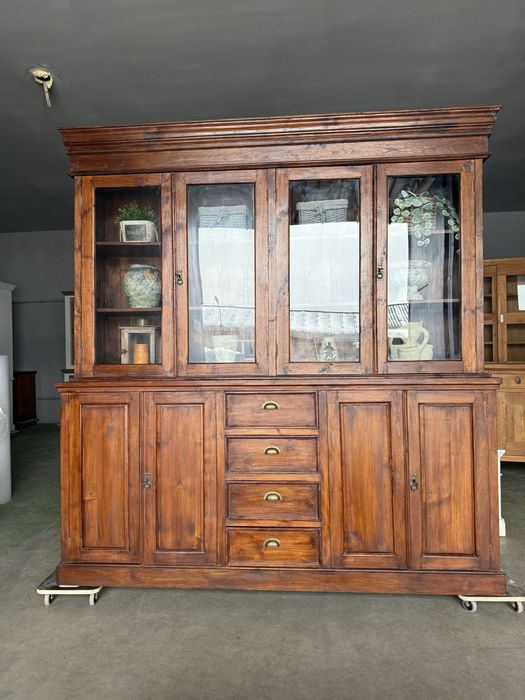 DUZY stary kredens biblioteka z duszą rustykalna kolonialna vintage