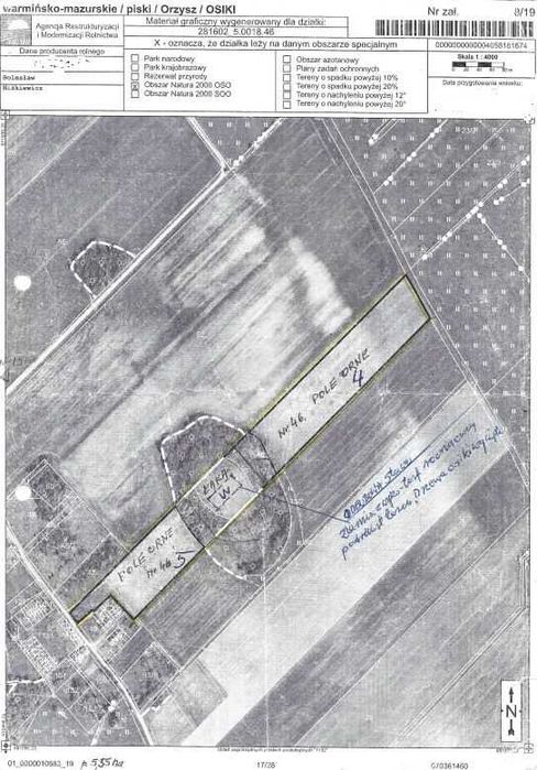 Działka rolno-budowlana Osiki Kraina Wielkich Jezior Mazurskich