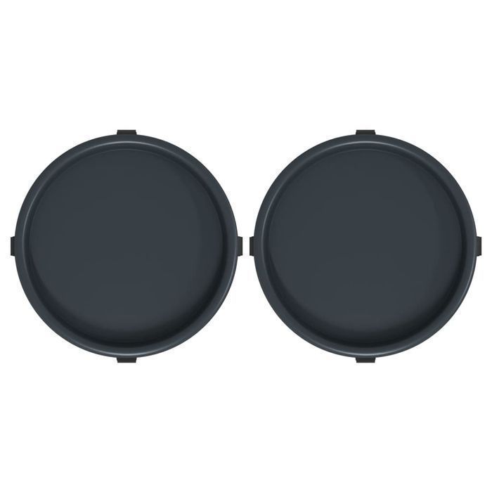 Szary Kwietnik na Kółkach, 2 Szt., 34 cm, Nośność 35 kg