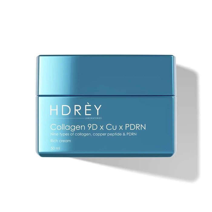 NOWY krem do twarzy HDREY Collagen 9D x Cu x PDRN Rich Cream - odbudowujący krem przeciwzmarszczkowy 50 ml