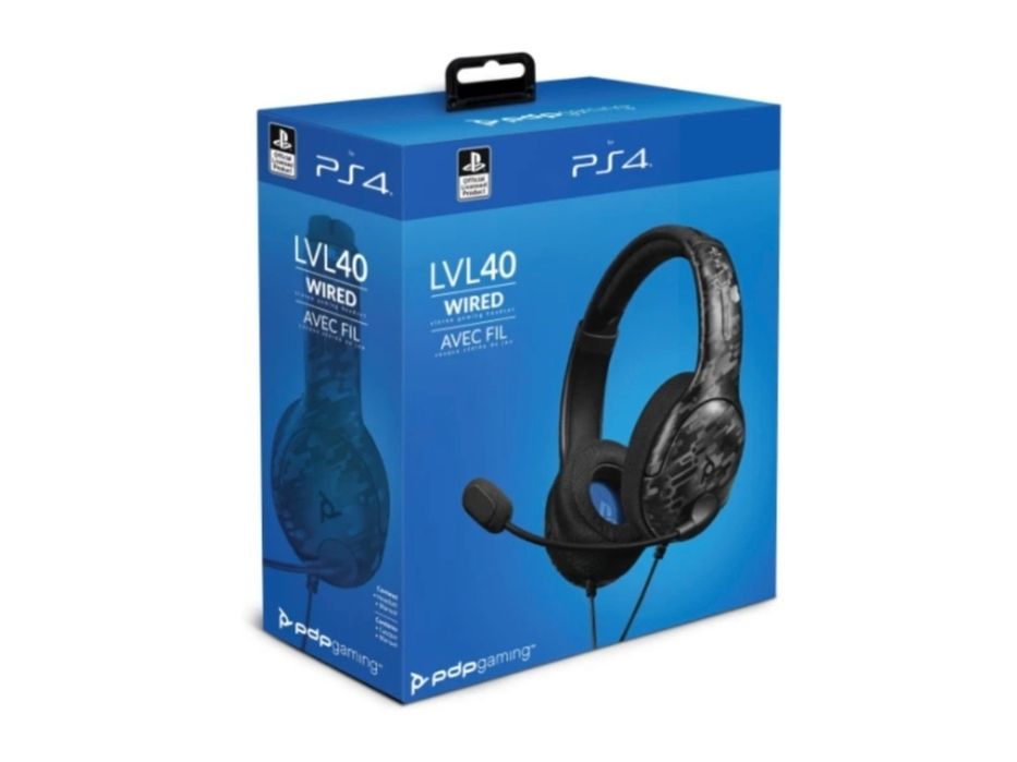 Nowe Słuchawki PDP LVL40 Wired Sony PlayStation 4 5 PS4 PS5 Camo Black