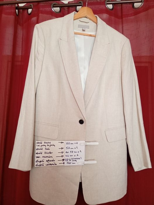 H&M Lniana marynarka beżowa nowa size M