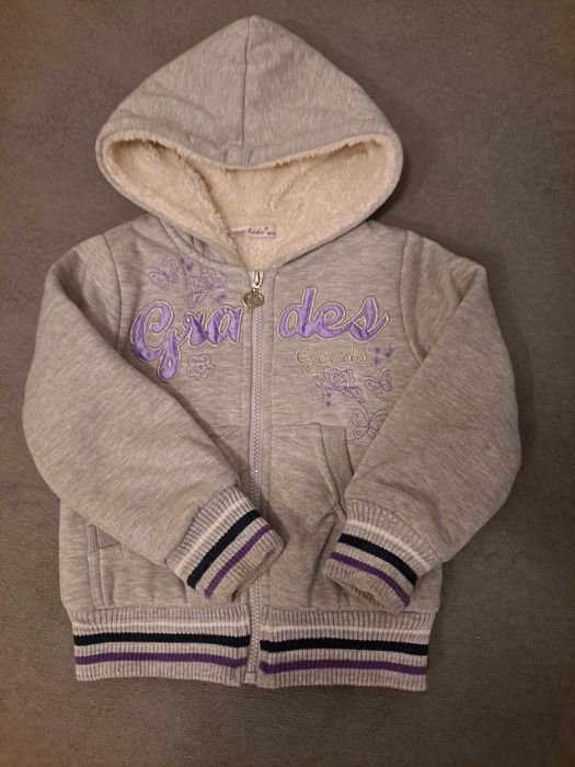 Bluza rozpinana z kapturem / ocieplana - roz. 98/104