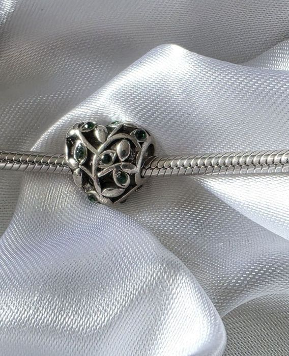 Charms srebrny zawieszka do pandora do bransoletki ażurowe serce S925