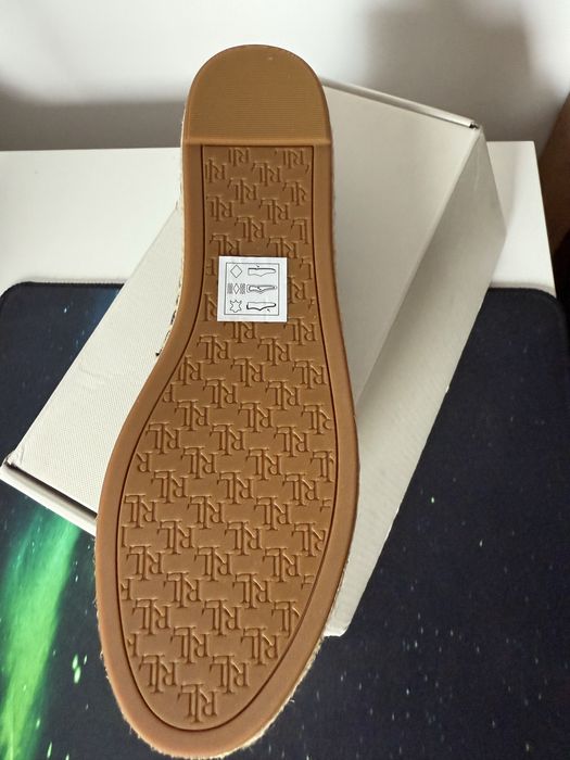 Nowe skórzane espadryle marki Ralph Lauren rozm.37 - 100% oryginał