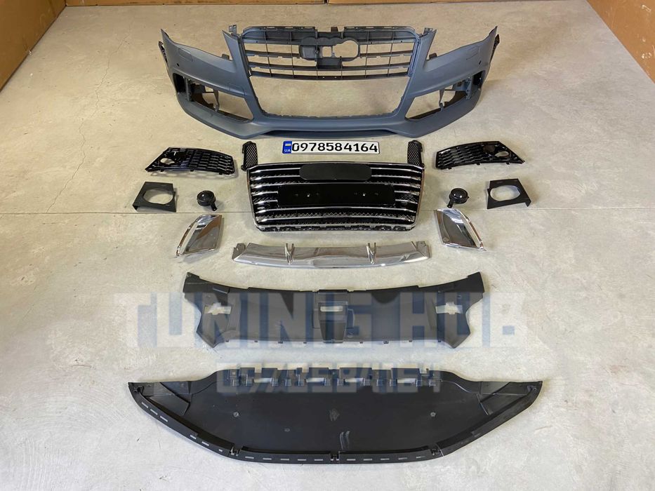 бампер Audi A8 D4 (2010-2014) W12 передний ауди а8 решетка радиатора