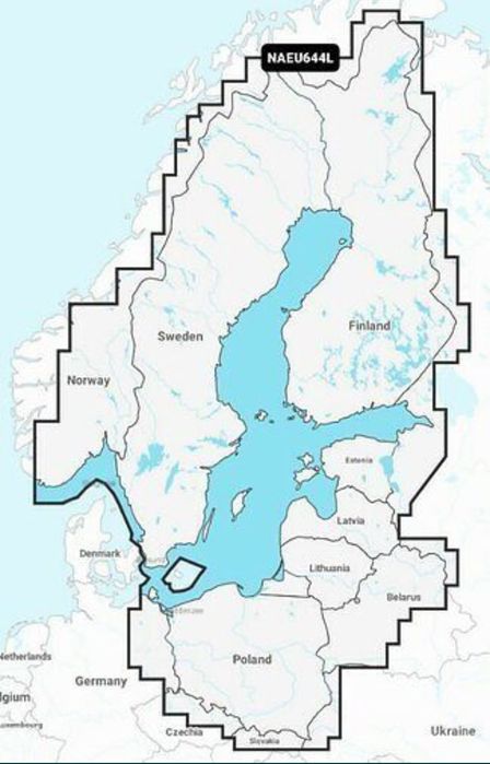 Mapa Navionics+ NAEU644L (dawniej 44XG) Polska, Bałtyk, Skandynawia