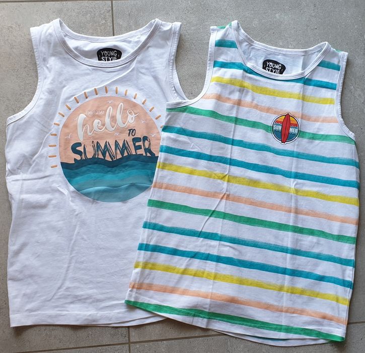 4x koszulka na lato + 2x T-shirt dla chłopca roz. 146