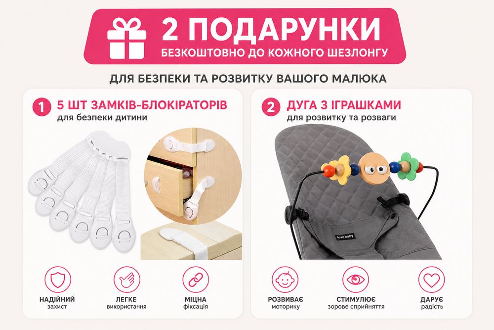 Шезлонг дитячий Гойдалка дитяча Шезлонг для дитини до 13 кг