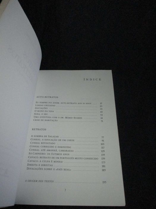 Livro Retratos e Auto Retratos Vasco Pulido Valente