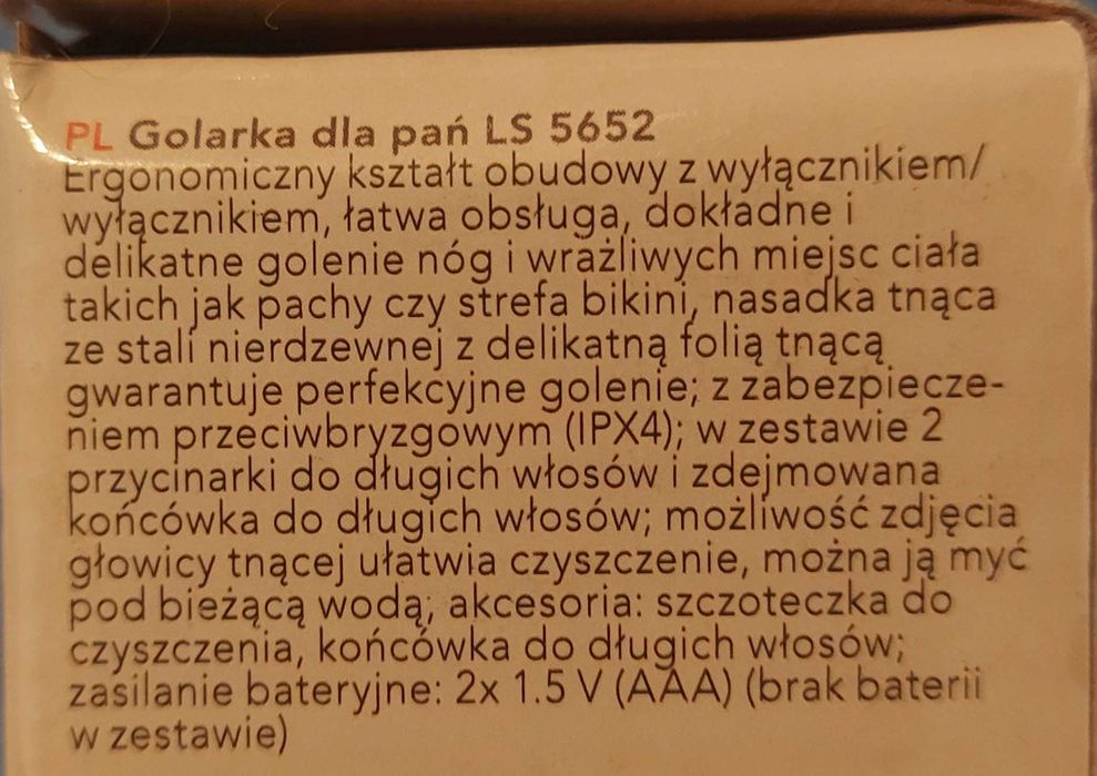 Golarka damska AEG LS 5652.