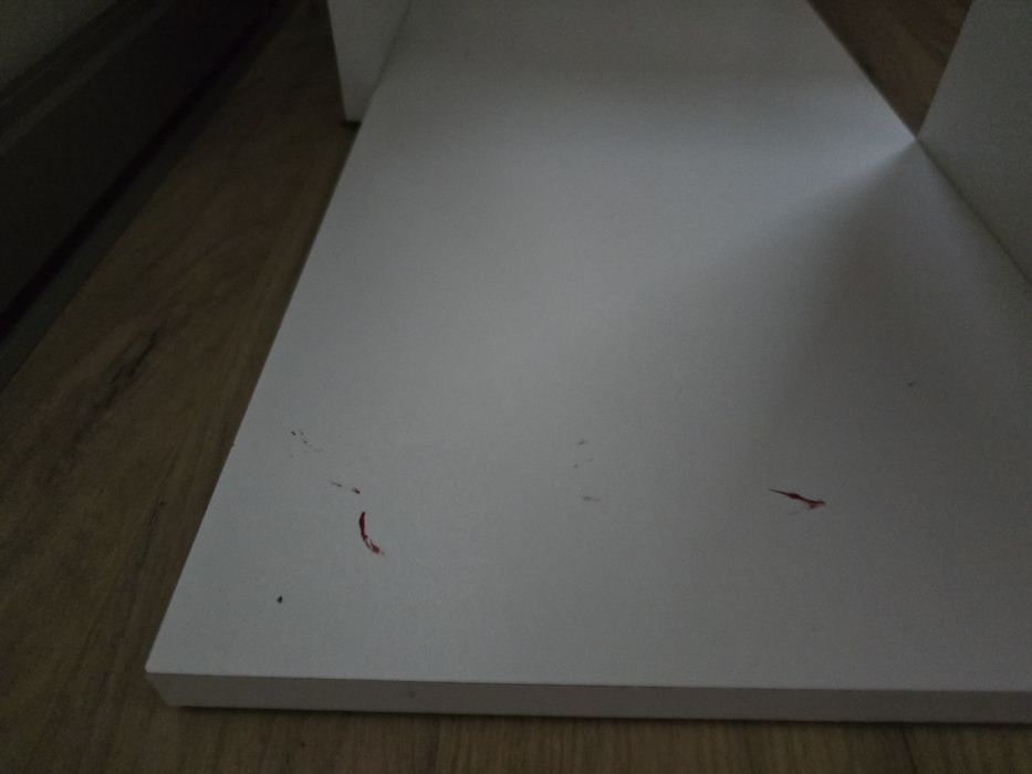 Białe biurko 120x55x76