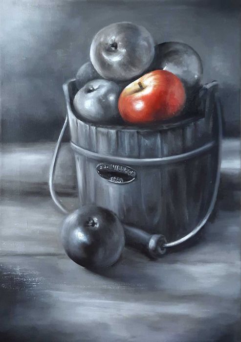 Картина олією "Old village"