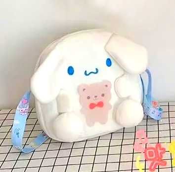 Cinnamoroll Sanrio Kawaii Hello Kitty miękka puchata torba listonoszka