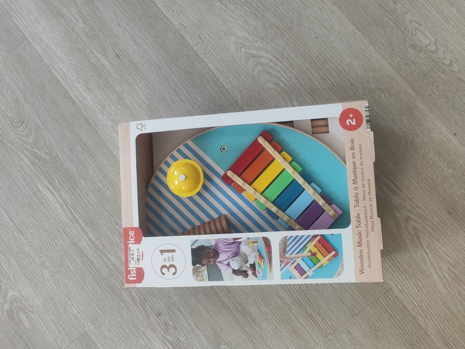 Zabawka muzyczna stoliczek Fisher Price 3w1 muzyczny stoliczek pałeczk
