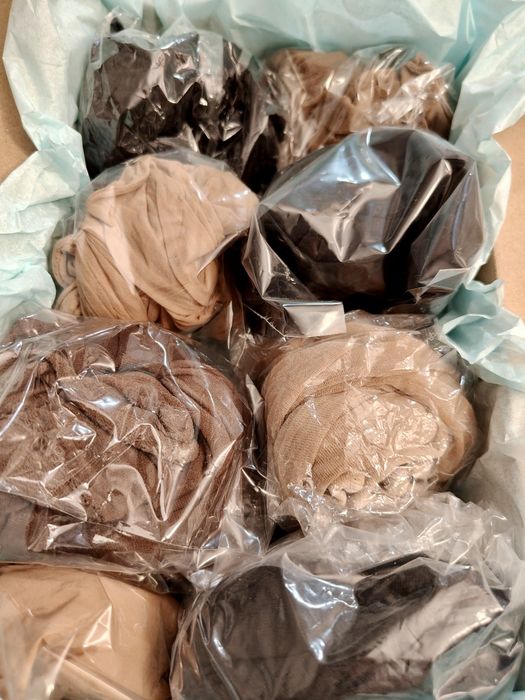 Rajstopy damskie cienkie błyszczące 5 par rozmiar 4